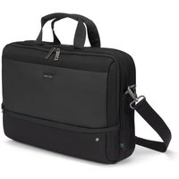 Black Dicota D32166-RPET 16" laptop briefcase with dual handles, shoulder strap, and front zippered pocket.