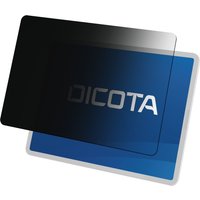 Dicota D80460-2ADL privacy filter, black, for 10.5" laptop screens, shown partially covering a blue screen.