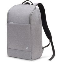 Grey Dicota Eco MOTION backpack, 13-15.6", with sleek design, front pocket, and padded shoulder straps.