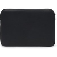 Black DICOTA laptop sleeve for 12-12.5" devices, sleek design with a zipper closure and smooth, minimalist exterior.