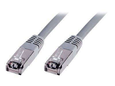 Grey Digitus CAT 6 S-FTP networking cable, 1 meter long, featuring two transparent RJ45 connectors and a durable outer material.