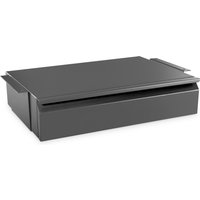 Black Digitus under-desk drawer with sleek rectangular design and smooth sliding mechanism.