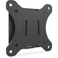 Black Digitus wall mount for monitors, square shape, four corner holes, built-in spirit level.