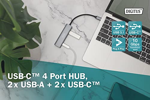 Digitus USB-C 4 Port HUB. 2x USB A + 2x USB-C - image 4