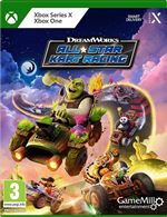 Dreamworks All-Star Kart Racing for Xbox Series X features colorful kart racers, including Shrek, in vibrant, action-packed artwork on a green and black box.