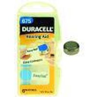Duracell DA10B8 single-use battery in yellow packaging with blue and white text, round silver battery visible.