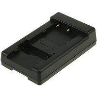 Black Duracell Plate A5 for DR5517, rectangular battery charger with two gold contact pins and recessed slot.