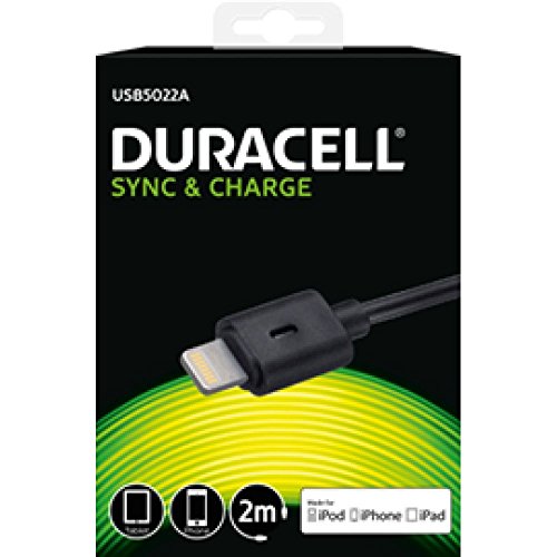 Duracell Sync/Charge Cable 2 Metre Black - image 2