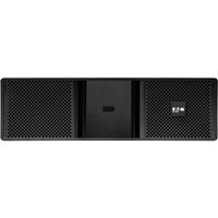 Black Eaton 9SXEBM180RT3UG2 UPS with vented front panel and central display, rectangular design.