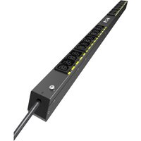 Black Eaton PDU with 24 AC outlets, 22.5U size, elongated rectangular design, and visible power cord.