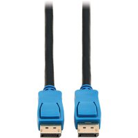 Black Eaton DisplayPort cable 6.09m with blue connectors and secure latch design.