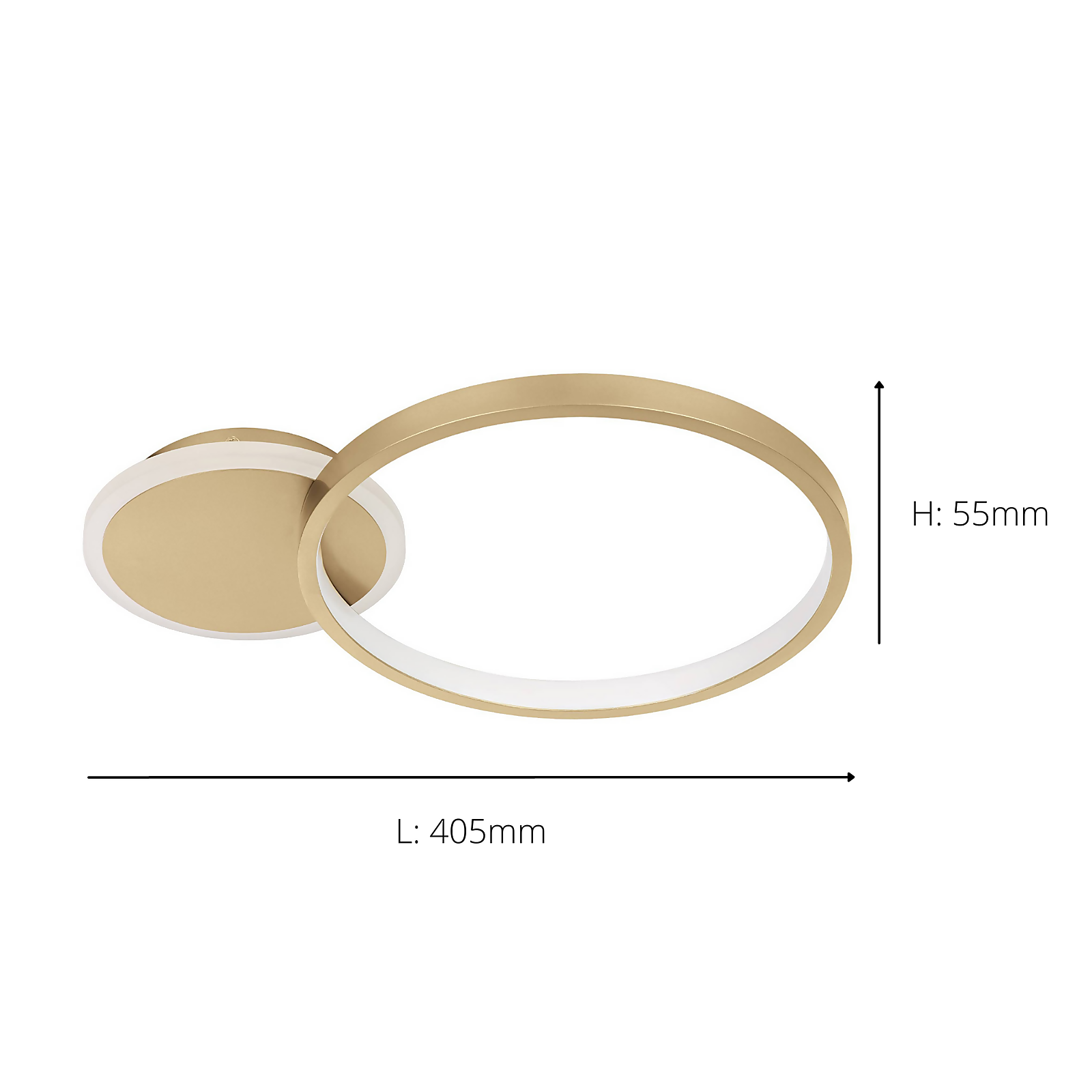 EGLO LED ceiling lamp Gafares, gold, aluminium, 41 cm remote control CCT - image 4