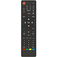 Black eiQ-SMTVremote RF2.4G Air mouse with 53 keys, including directional pad, volume, and colorful function buttons.