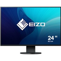 Black EIZO FlexScan EV2456-BK monitor, 24.1-inch, slim bezels, 1920x1080 resolution, on a rectangular stand.