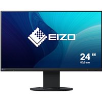 Black EIZO FlexScan EV2460-BK monitor, 23.8-inch, slim bezel, 1920x1080 resolution, on a round stand.