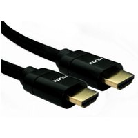 Black electriQ Ultra HDMI 4K cable with gold-plated swivel connectors, 1.5m length