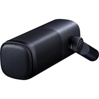 Black Elgato Wave DX PC microphone with cylindrical body, mesh grille, and adjustable mount.