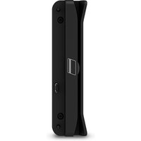 Black USB magnetic card reader by Elo Touch Solutions, sleek rectangular design with visible card slot.