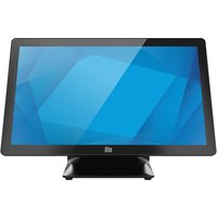 Black Elo Touchscreen Monitor with wide display, sleek design, and sturdy base.