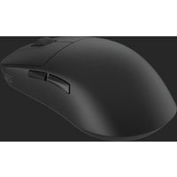 Black Endgame Gear OP1we gaming mouse, right-hand design, USB Type-A, sleek matte finish, two side buttons.