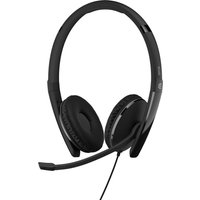 Black EPOS ADAPT 160T ANC USB-C headset with padded ear cups, adjustable headband, and attached microphone.