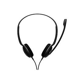 Black Epos Edu 12 USB headset featuring a lightweight design, padded ear cups, and a flexible microphone boom for clear communication.