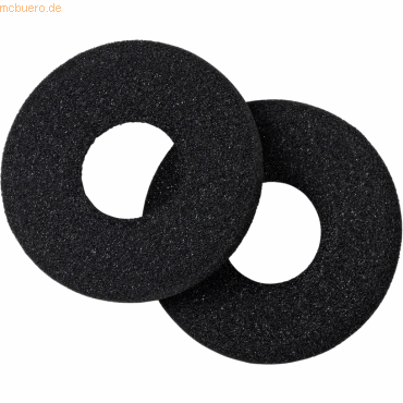 Black foam earpads designed for Epos IMPACT SC 30-60 and 40-70 headsets, featuring a circular shape with a central hole for comfortable fit and sound isolation.