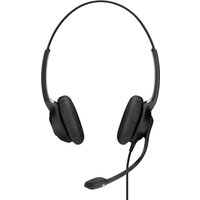 Black EPOS IMPACT SC 260 USB MS II headset with dual padded ear cups and adjustable boom microphone.