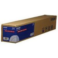 Brown box of Epson Bond Paper White 80, 610mm x 50m, with blue label and red accents.