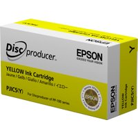 Yellow Epson ink cartridge, model C13S020692/PJIC7(Y), 31.5ml, for PP 100, in a white and yellow box.