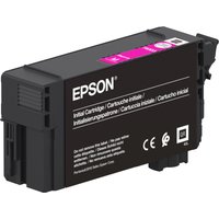 Black Epson ink cartridge, magenta label, 50ml capacity, compatible with Epson SC-T 3100 printer.