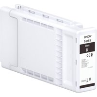 White Epson ink cartridge, model T41F5, black, 350ml capacity, rectangular with label and ridged sides.