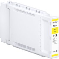 White Epson ink cartridge, model T41R4, yellow label, 110ml capacity, compatible with Epson SC-T 3400.