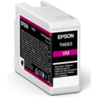 Epson magenta ink cartridge, model T46S3, 25ml capacity, white casing with black and magenta label for SC-P 700.
