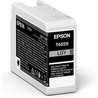 Gray Epson C13T46S900/T46S9 ink cartridge, 25ml, labeled "LGY" for Epson SC-P 70, with black and white text.