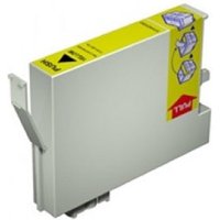Epson cleaning cartridge for Stylus Pro WT 7900, rectangular with yellow label and arrow, white plastic casing.