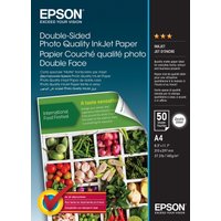Epson Double-Sided Photo Quality Inkjet Paper, A4, 50 Sheets, vibrant cover with fruit and vegetable images.