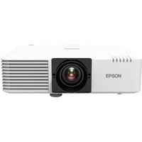 White Epson EB-L520U projector with central lens, vented sides, and Epson logo on top.