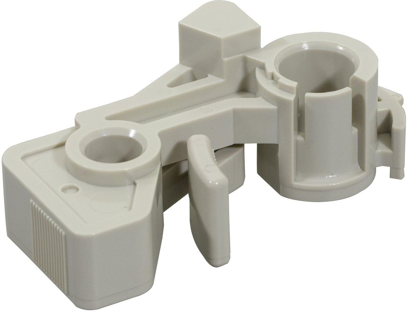 Epson FRME LEF is a light gray plastic component with a curved design, featuring multiple openings and a lever for easy attachment or adjustment.