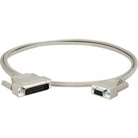 Epson RS-232 cable with beige connectors, one 25-pin and one 9-pin, and a flexible gray cord.