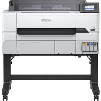 Epson SureColor SC-T3405 large format printer, white with black stand, touchscreen, and color ink cartridge slots.