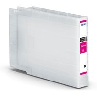 Clear Epson WF-C81xx/WF-C86xx XL magenta ink cartridge with magenta label and Epson logo.