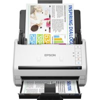 Black and white Epson WorkForce DS-530 II sheet-fed scanner with control buttons and paper feed tray.