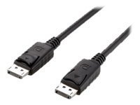 Black 2-meter DisplayPort cable by Equip, featuring dual connectors with a textured grip for easy plugging and unplugging.