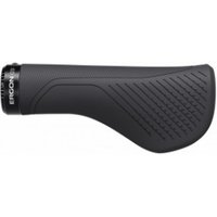 Black Ergon GS1 Evo Leisure Grips with ergonomic design, textured surface, and silver end cap.
