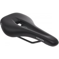 Black Ergon SM Sport Saddle with ergonomic design, cut-out center, and sleek contours for cycling comfort.