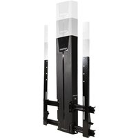 Black Ergotron Glide Wall Mount for 60" displays, vertical design with adjustable brackets and sleek finish.