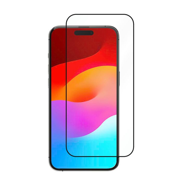 Clear mobile phone screen and back protector by eSTUFF, featuring a sleek design with rounded edges, suitable for protecting devices while maintaining visibility.