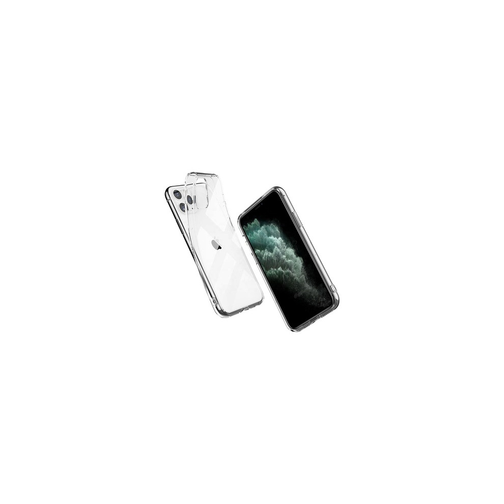 Transparent mobile phone case cover by eSTUFF, featuring a sleek design with precise cutouts for buttons and ports, showcasing a modern, minimalist aesthetic.