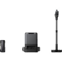 Black Eufy E20 dust bag by Anker with sleek design, cylindrical shape, and compact size for efficient dust collection.